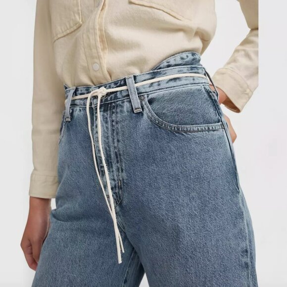 LEVIS Made & Crafted Hip Hugger 100% Cotton Mid Rise Wide Organic Denim Jeans 27 - Picture 5 of 14